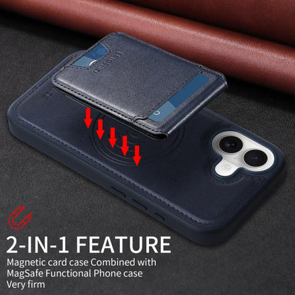 For iPhone 17 BETOPNICE Vertical Flip Detachable MagSafe Wallet Phone Case(Blue) by BETOPNICE