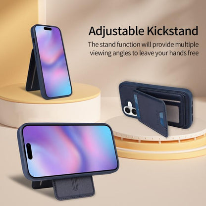 For iPhone 17 BETOPNICE Vertical Flip Detachable MagSafe Wallet Phone Case(Blue) by BETOPNICE