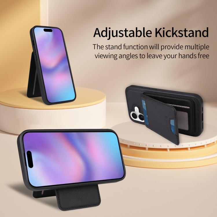 For iPhone 17 BETOPNICE Vertical Flip Detachable MagSafe Wallet Phone Case(Black) by BETOPNICE