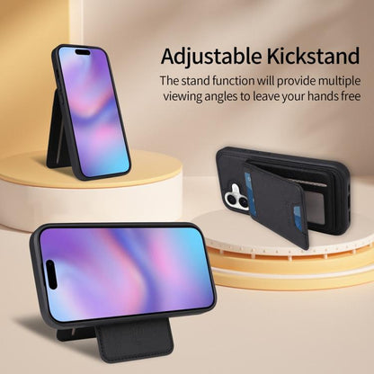 For iPhone 17 BETOPNICE Vertical Flip Detachable MagSafe Wallet Phone Case(Black) by BETOPNICE