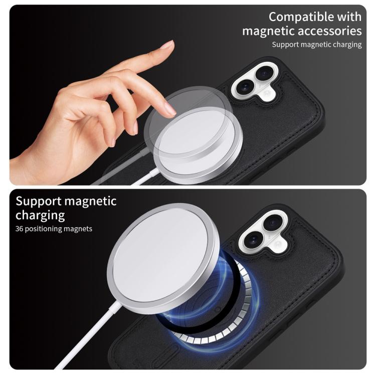 For iPhone 17 BETOPNICE Vertical Flip Detachable MagSafe Wallet Phone Case(Black) by BETOPNICE