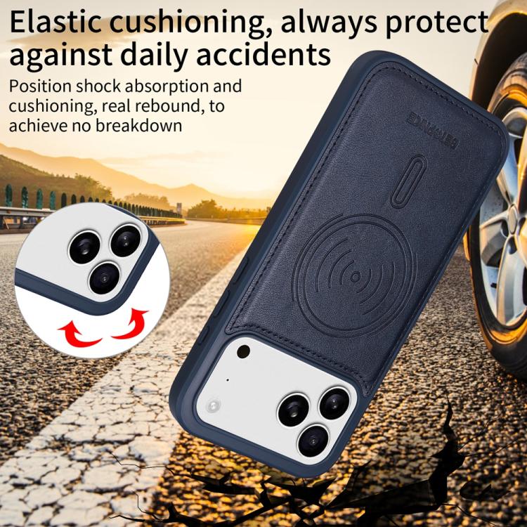 For iPhone 17 Pro Max BETOPNICE Horizontal Flip Detachable MagSafe Wallet Phone Case(Blue) by BETOPNICE