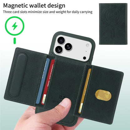 For iPhone 17 Pro Max BETOPNICE Horizontal Flip Detachable MagSafe Wallet Phone Case(Green) by BETOPNICE