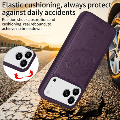 For iPhone 17 Pro Max BETOPNICE Horizontal Flip Detachable MagSafe Wallet Phone Case(Purple) by BETOPNICE
