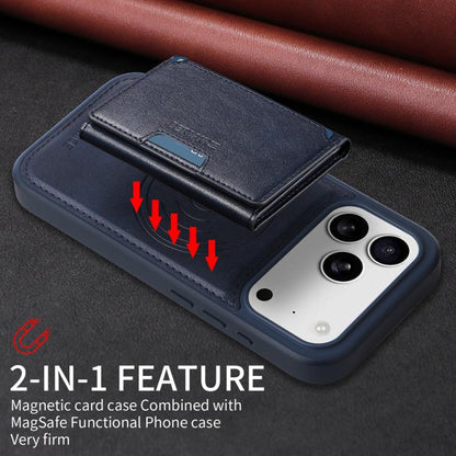 For iPhone 17 Pro BETOPNICE Horizontal Flip Detachable MagSafe Wallet Phone Case(Blue) by BETOPNICE