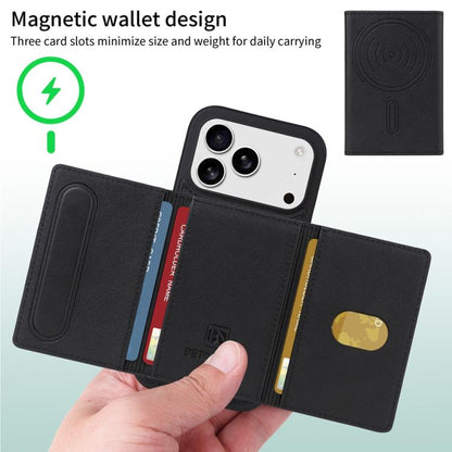 For iPhone 17 Pro BETOPNICE Horizontal Flip Detachable MagSafe Wallet Phone Case(Black) by BETOPNICE