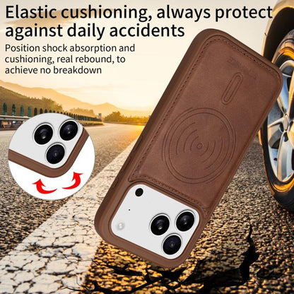 For iPhone 17 Pro BETOPNICE Horizontal Flip Detachable MagSafe Wallet Phone Case(Brown) by BETOPNICE