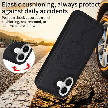 For iPhone 17 BETOPNICE Horizontal Flip Detachable MagSafe Wallet Phone Case(Black) by BETOPNICE