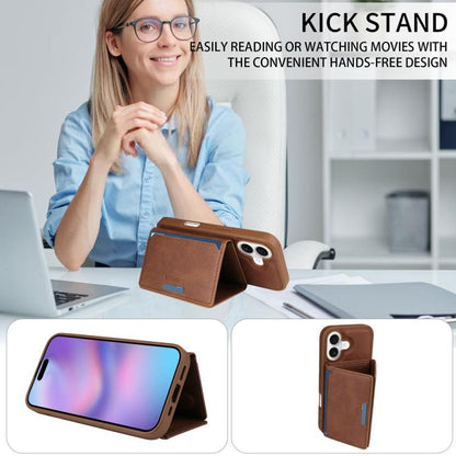 For iPhone 17 BETOPNICE Horizontal Flip Detachable MagSafe Wallet Phone Case(Brown) by BETOPNICE
