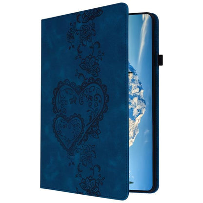 For Samsung Galaxy Tab A 10.1 2019 Love Hearts Embossed Leather Tablet Case(Dark Blue) by bashfashion