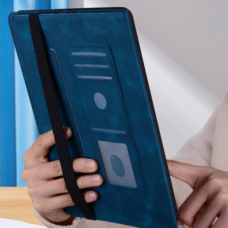 For Samsung Galaxy Tab S2 9.7 Love Hearts Embossed Leather Tablet Case(Dark Blue) by bashfashion