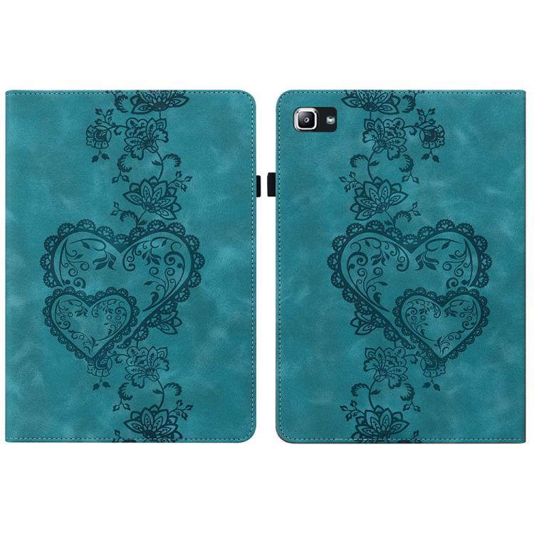 For Samsung Galaxy Tab A 10.1 2016 Love Hearts Embossed Leather Tablet Case(Green) by bashfashion