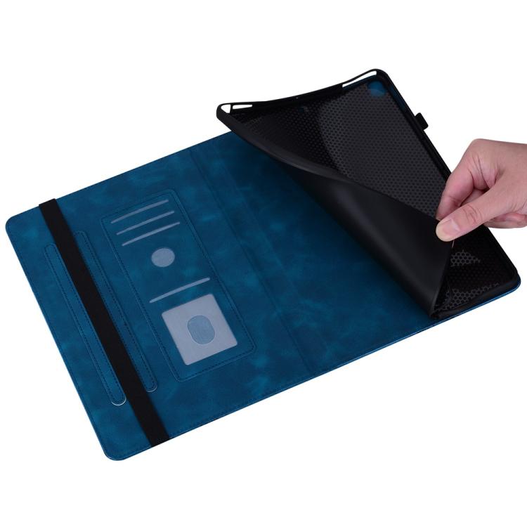 For Samsung Galaxy Tab A 10.1 2016 Love Hearts Embossed Leather Tablet Case(Dark Blue) by bashfashion