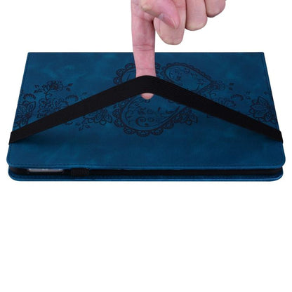 For Samsung Galaxy Tab A 10.1 2016 Love Hearts Embossed Leather Tablet Case(Dark Blue) by bashfashion