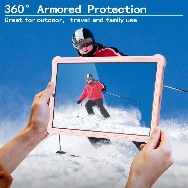 For Samsung Galaxy Tab S6 Lite 2020 / 2024 Armor Bolt Shape Holder Silicone Hybrid PC Tablet Case(Rose Gold) by bashfashion