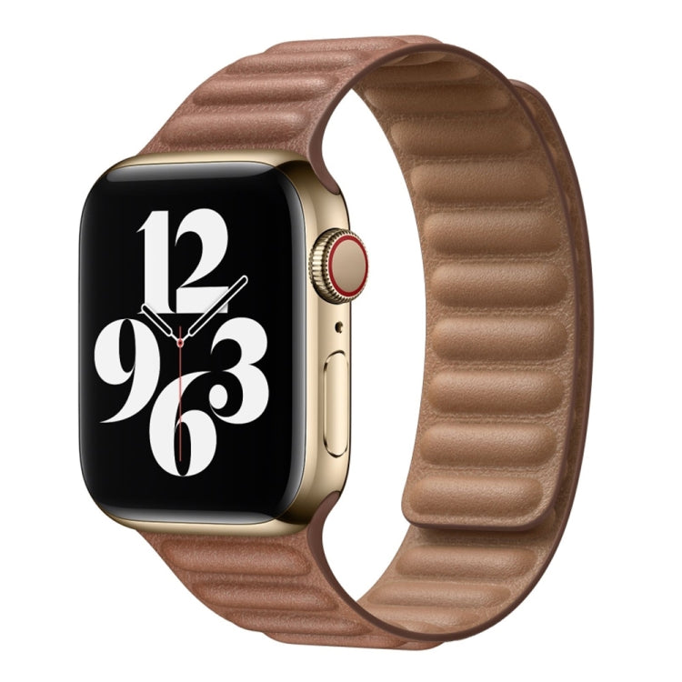 For Apple Watch Series 9&8&7 41mm / SE 3&SE 2&6&SE&5&4 40mm / 3&2&1 38mm Leather Watch Band(Brown) by bashfashion