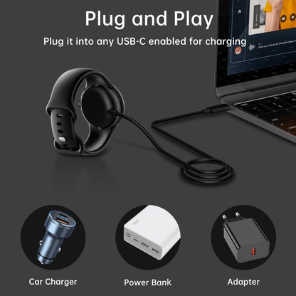 For Google Pixel Watch xDfind Smart Watch Magnetic Charging Cable, Length: 1m, Port:USB Port(Black) by xDfind