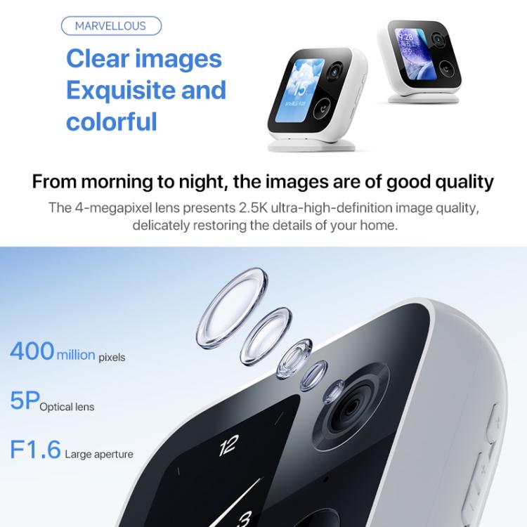 Original Xiaomi Smart Camera Video Call Edition Support One-click Call / AI Intelligent Detection, US Plug(White) by Xiaomi