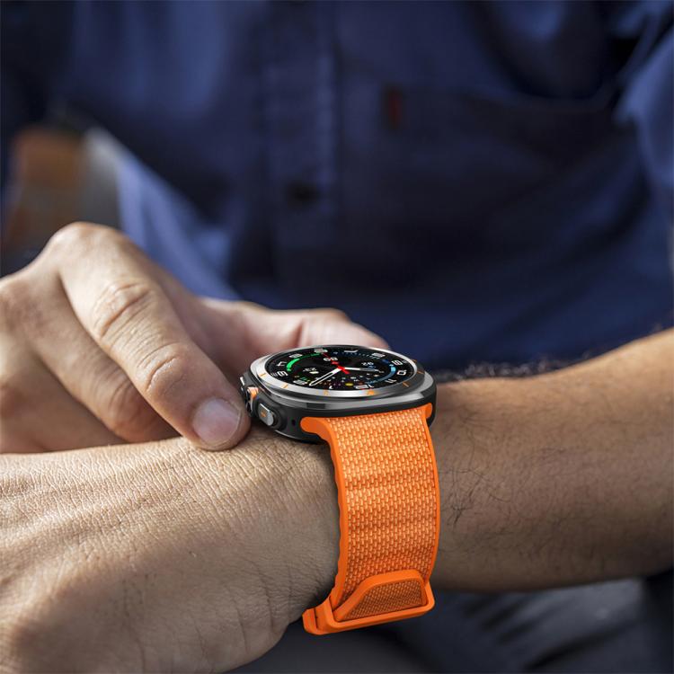 For Samsung Galaxy Watch Ultra 47mm / Ultra 2025 Solid Color Sports Silicone Watch Band(Orange) by bashfashion