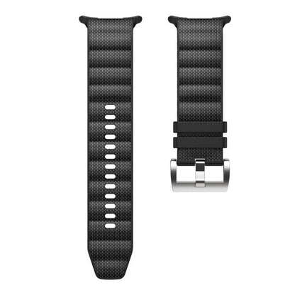 For Samsung Galaxy Watch Ultra 47mm / Ultra 2025 Solid Color Sports Silicone Watch Band(Black) by bashfashion