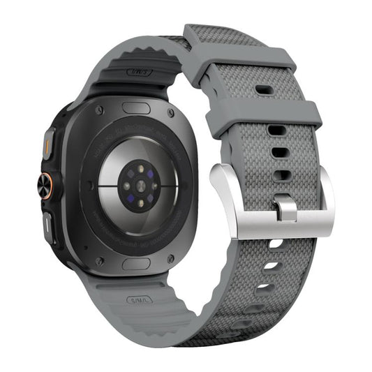 For Samsung Galaxy Watch Ultra 47mm / Ultra 2025 Solid Color Sports Silicone Watch Band(Grey) by bashfashion