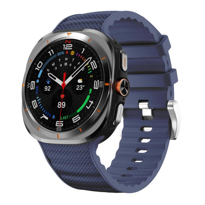 For Samsung Galaxy Watch Ultra 47mm / Ultra 2025 Solid Color Sports Silicone Watch Band(Midnight Blue) by bashfashion