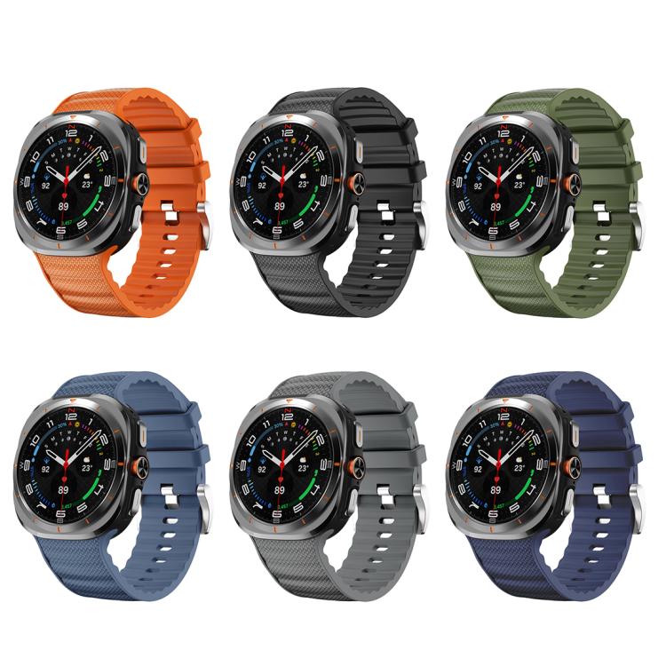 For Samsung Galaxy Watch Ultra 47mm / Ultra 2025 Solid Color Sports Silicone Watch Band(Light Blue) by bashfashion