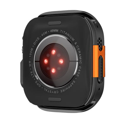 For Apple Watch Ultra 3 / 2 / 1 49mm Full Coverage Metal Watch Case(Black) by bashfashion