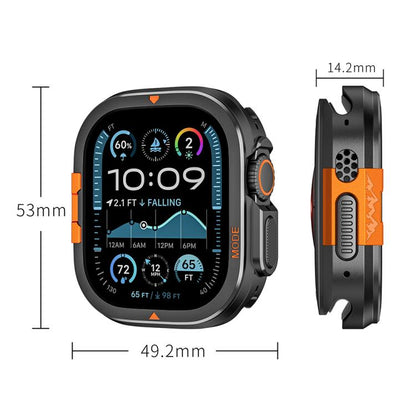 For Apple Watch Ultra 3 / 2 / 1 49mm Full Coverage Metal Watch Case(Black) by bashfashion