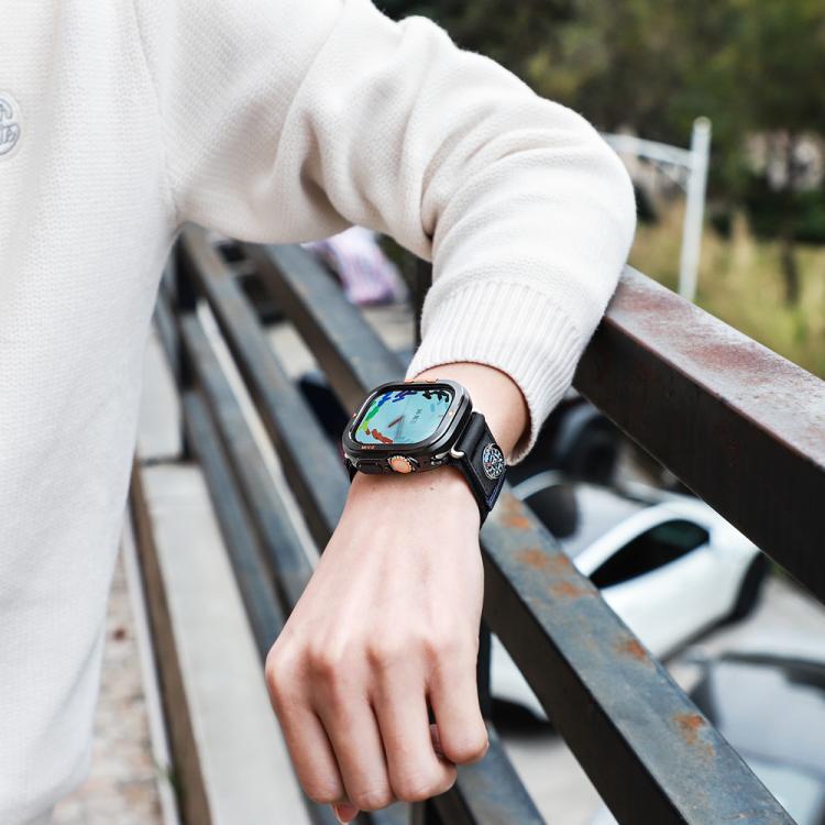 For Apple Watch Ultra 3 / 2 / 1 49mm Full Coverage Metal Watch Case(Black) by bashfashion