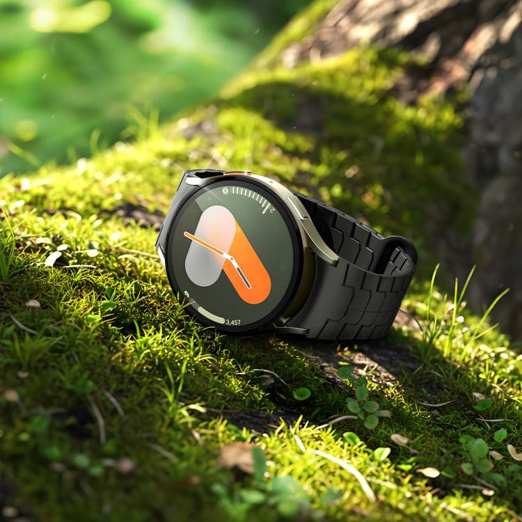 For Samsung Galaxy Watch 7 / 6 / 5 Magnetic Silicone Watch Band(Black) by bashfashion