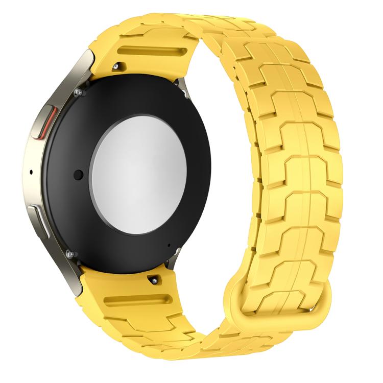 For Samsung Galaxy Watch 7 / 6 / 5 Magnetic Silicone Watch Band(Yellow) by bashfashion