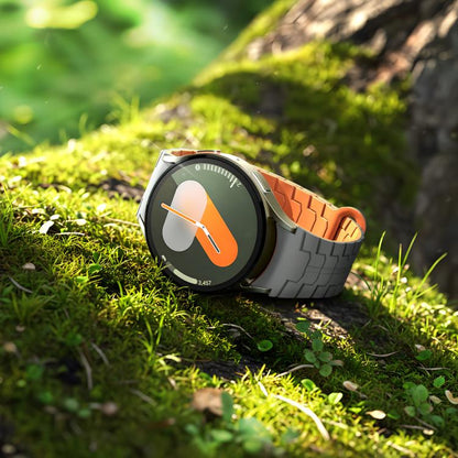 For Samsung Galaxy Watch 7 / 6 / 5 Magnetic Silicone Watch Band(Grey+Orange) by bashfashion