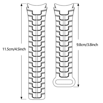 For Samsung Galaxy Watch 7 / 6 / 5 Magnetic Silicone Watch Band(Black) by bashfashion