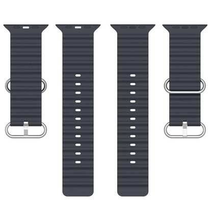 For Apple Watch 46mm / 49mm / 45mm / 44mm xDfind Ocean Silicone Watch Band(Midnight) by xDfind