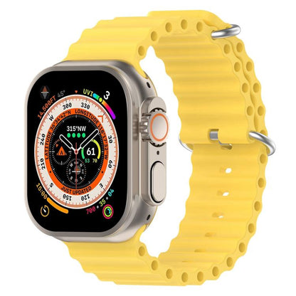 For Apple Watch 42mm / 41mm / 40mm / 38mm xDfind Ocean Silicone Watch Band(Yellow) by xDfind