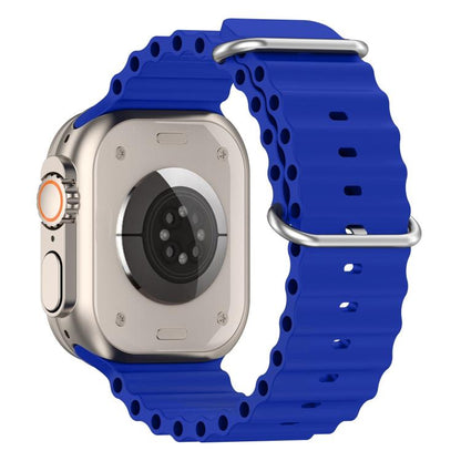 For Apple Watch 42mm / 41mm / 40mm / 38mm xDfind Ocean Silicone Watch Band(Sapphire Blue) by xDfind