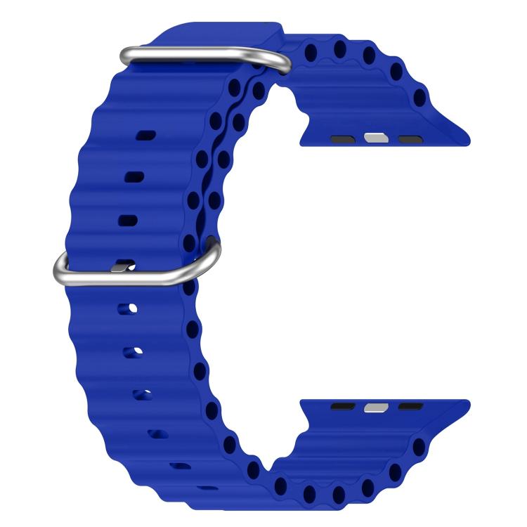 For Apple Watch 42mm / 41mm / 40mm / 38mm xDfind Ocean Silicone Watch Band(Sapphire Blue) by xDfind