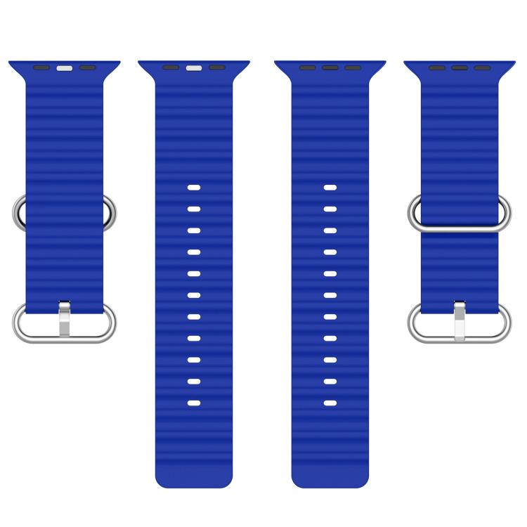 For Apple Watch 42mm / 41mm / 40mm / 38mm xDfind Ocean Silicone Watch Band(Sapphire Blue) by xDfind