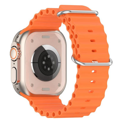 For Apple Watch 42mm / 41mm / 40mm / 38mm xDfind Ocean Silicone Watch Band(Orange) by xDfind