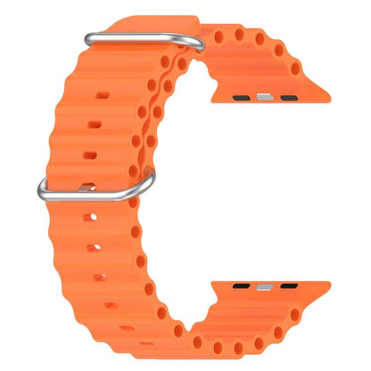 For Apple Watch 42mm / 41mm / 40mm / 38mm xDfind Ocean Silicone Watch Band(Orange) by xDfind