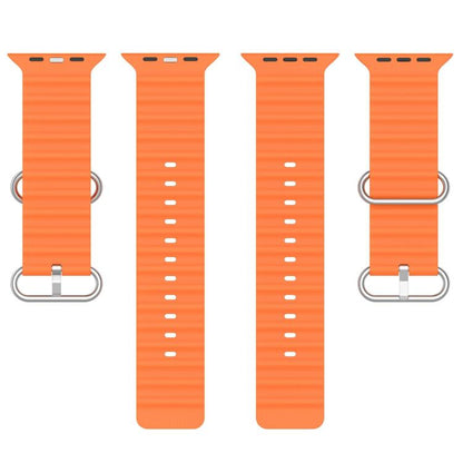 For Apple Watch 42mm / 41mm / 40mm / 38mm xDfind Ocean Silicone Watch Band(Orange) by xDfind