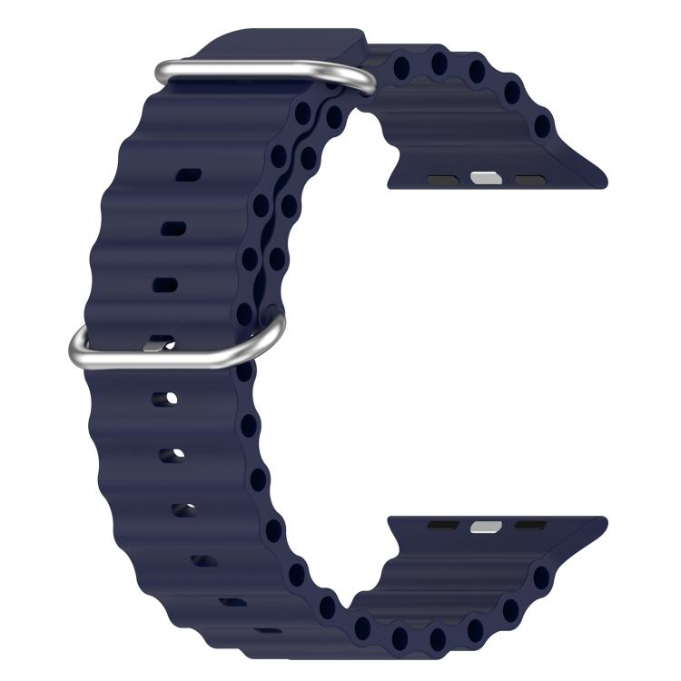 For Apple Watch 42mm / 41mm / 40mm / 38mm xDfind Ocean Silicone Watch Band(Midnight Blue) by xDfind