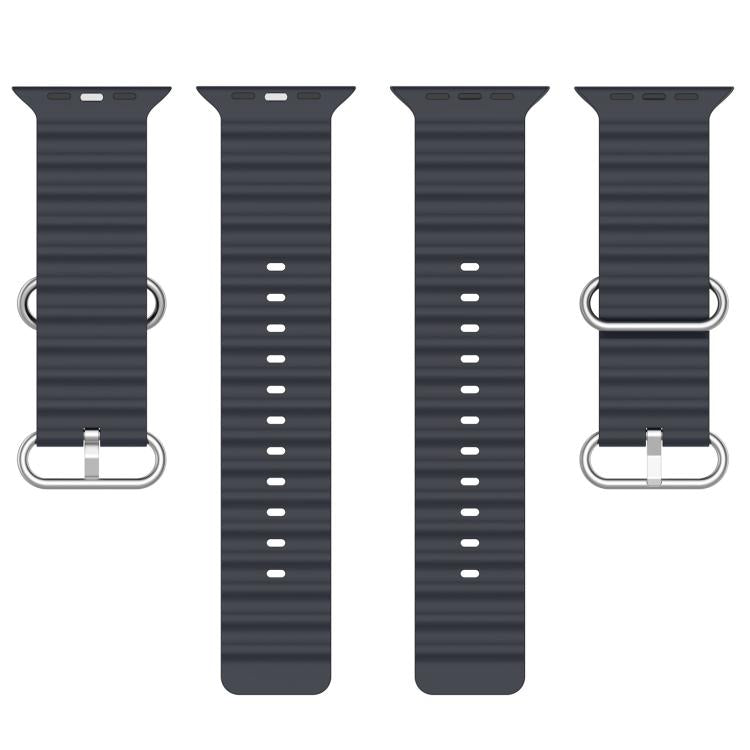 For Apple Watch 42mm / 41mm / 40mm / 38mm xDfind Ocean Silicone Watch Band(Midnight) by xDfind