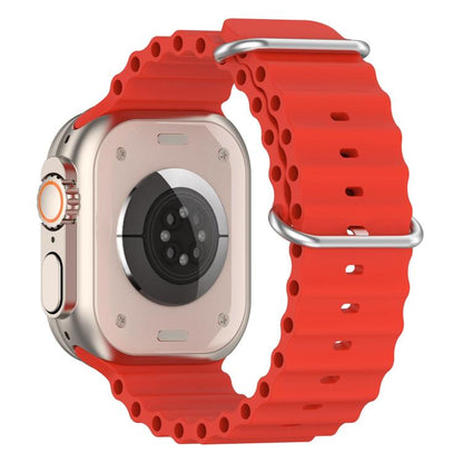 For Apple Watch 42mm / 41mm / 40mm / 38mm xDfind Ocean Silicone Watch Band(Red) by xDfind
