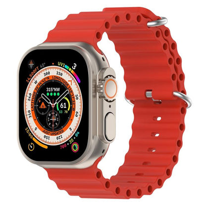 For Apple Watch 42mm / 41mm / 40mm / 38mm xDfind Ocean Silicone Watch Band(Red) by xDfind