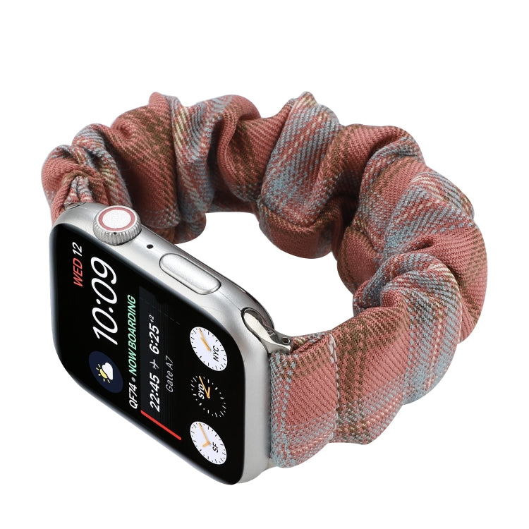 For Apple Watch Series 7 41mm / 6 & SE & 5 & 4 40mm / 3 & 2 & 1 38mm JK Uniform Style Cloth + Stainless Steel Watch Band(Red + Blue) by bashfashion