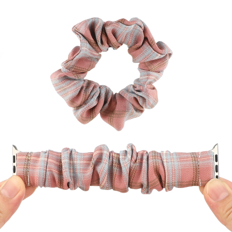 For Apple Watch Series 7 41mm / 6 & SE & 5 & 4 40mm / 3 & 2 & 1 38mm JK Uniform Style Cloth + Stainless Steel Watch Band(Red + Blue) by bashfashion