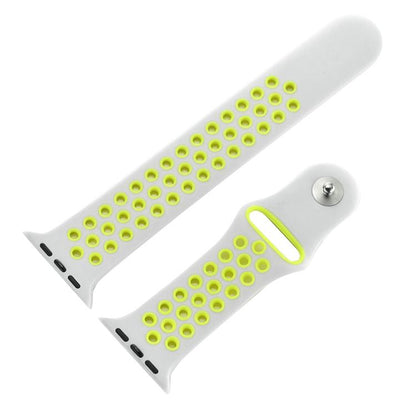 For Apple Watch 42mm / 41mm / 40mm / 38mm xDfind Two Color Silicone Sports Watch Band(Grey Yellow) by xDfind