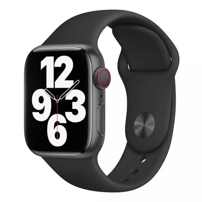 For Apple Watch 46mm / 49mm / 45mm / 44mm xDfind Solid Color Silicone Sports Watch Band(Black) by xDfind